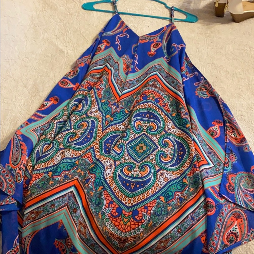 Sequin hearts flowy summer dress size M